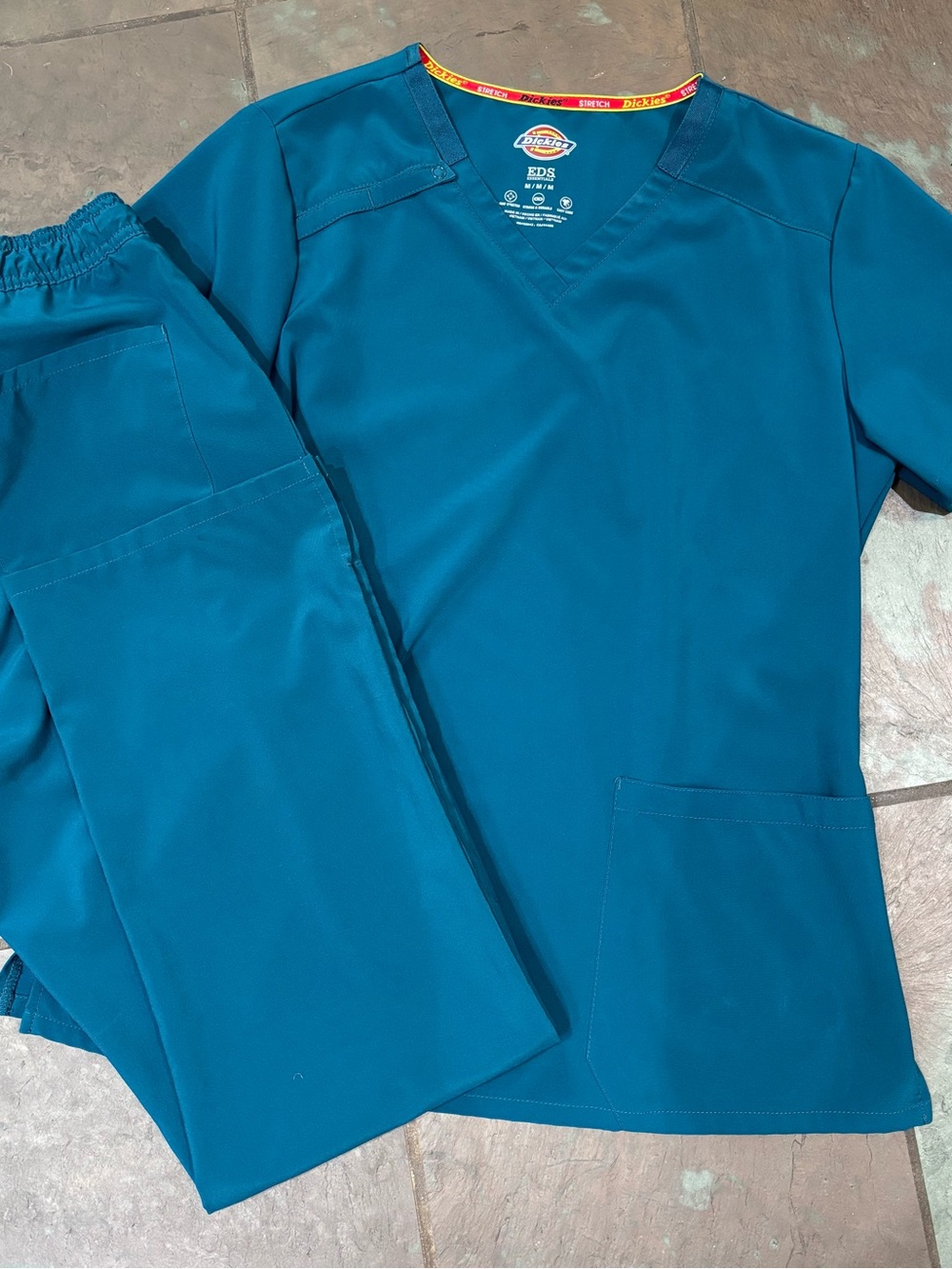 Dickies Scrub top & Bottom EDS essentials Large stretch active Turquoise